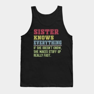 Sister knows everything vintage Tank Top